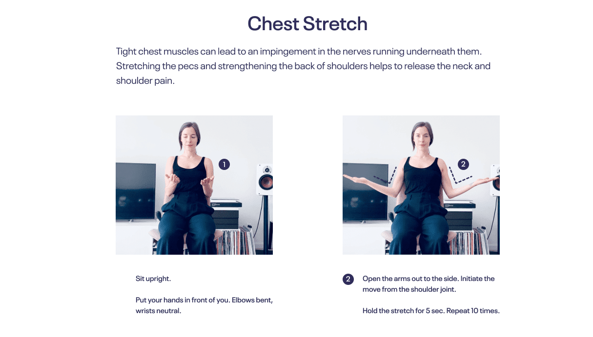 Chest stretch seated