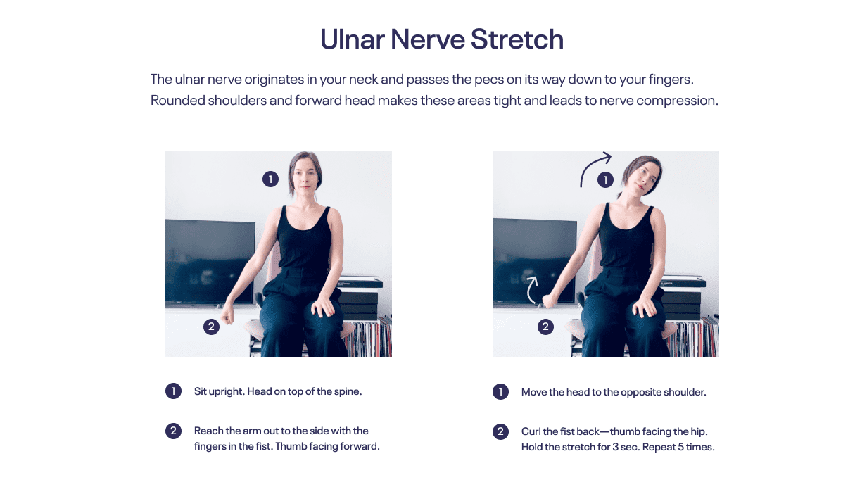 Ulnar nerve floss and neck stretch